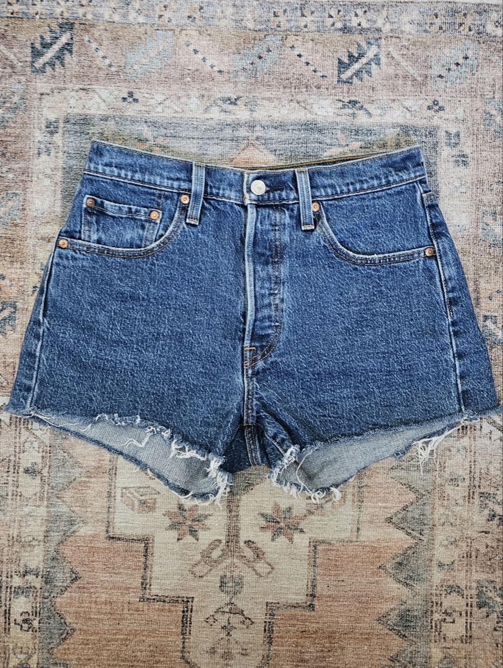 Levi's 501 Denim Cutoff Shorts - Blue